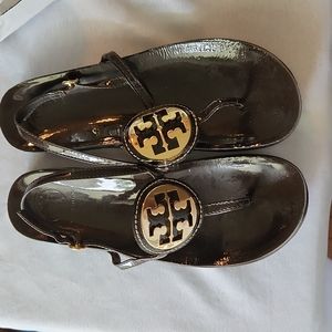 Tory Burch brown sandals cushion sole